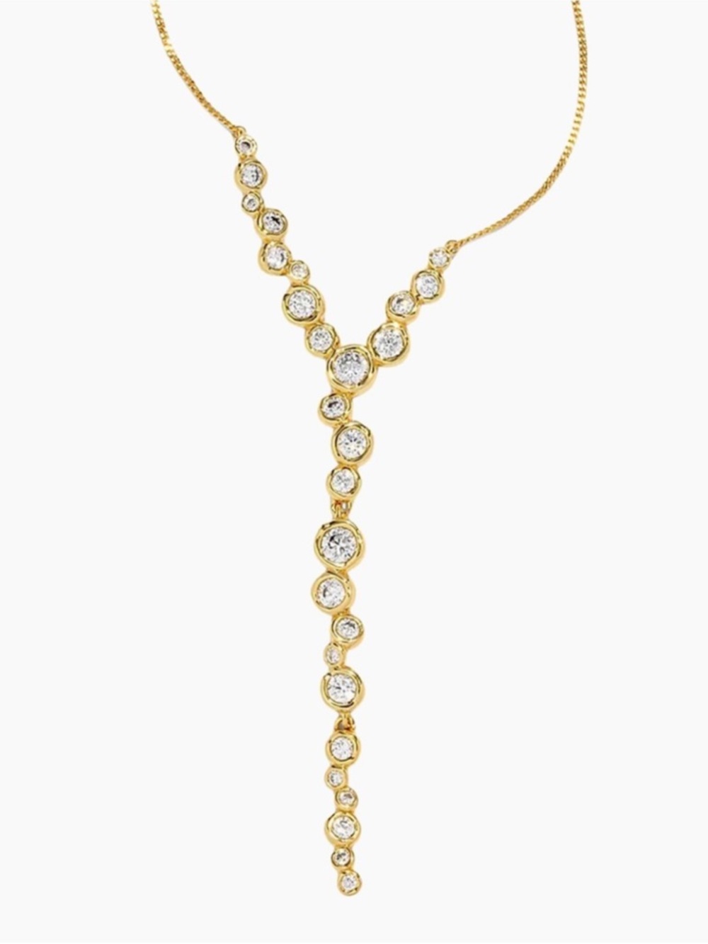 Alexis Bittar Asterales Gold CZ Cascading Necklace